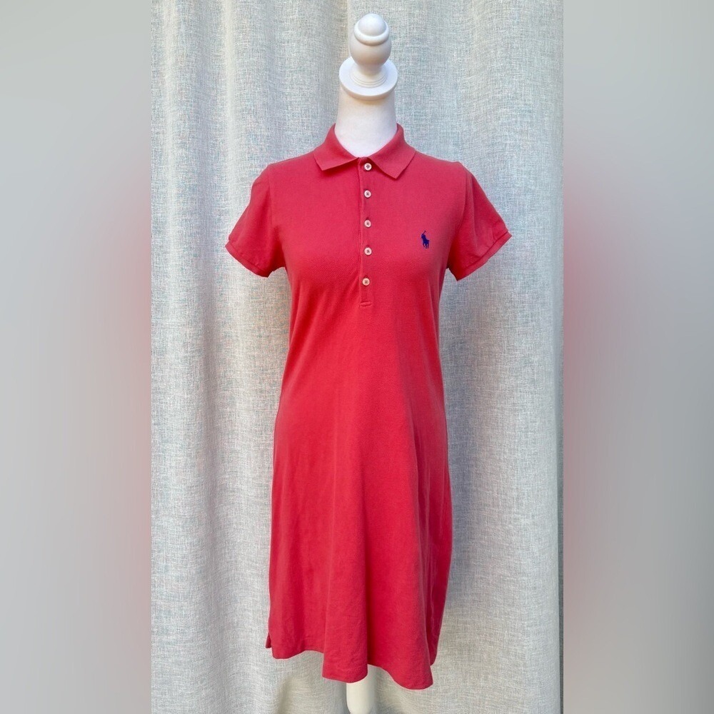 Ralph Lauren Sports coral peach short sleeve polo dress